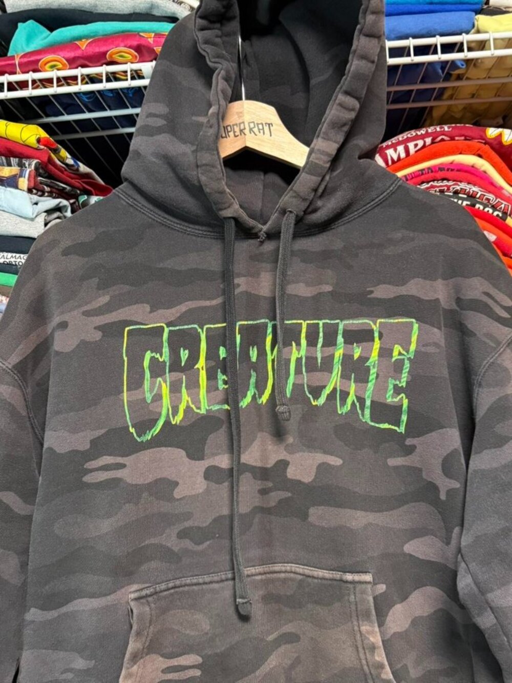Creature skateboards camo hoodie